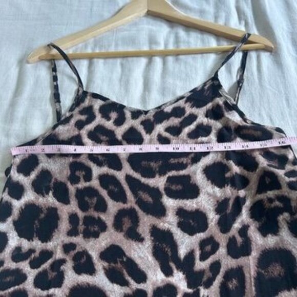 Leopard Print Sleeveless Midi Slip Dress With Side Button Details - Picture 5 of 10